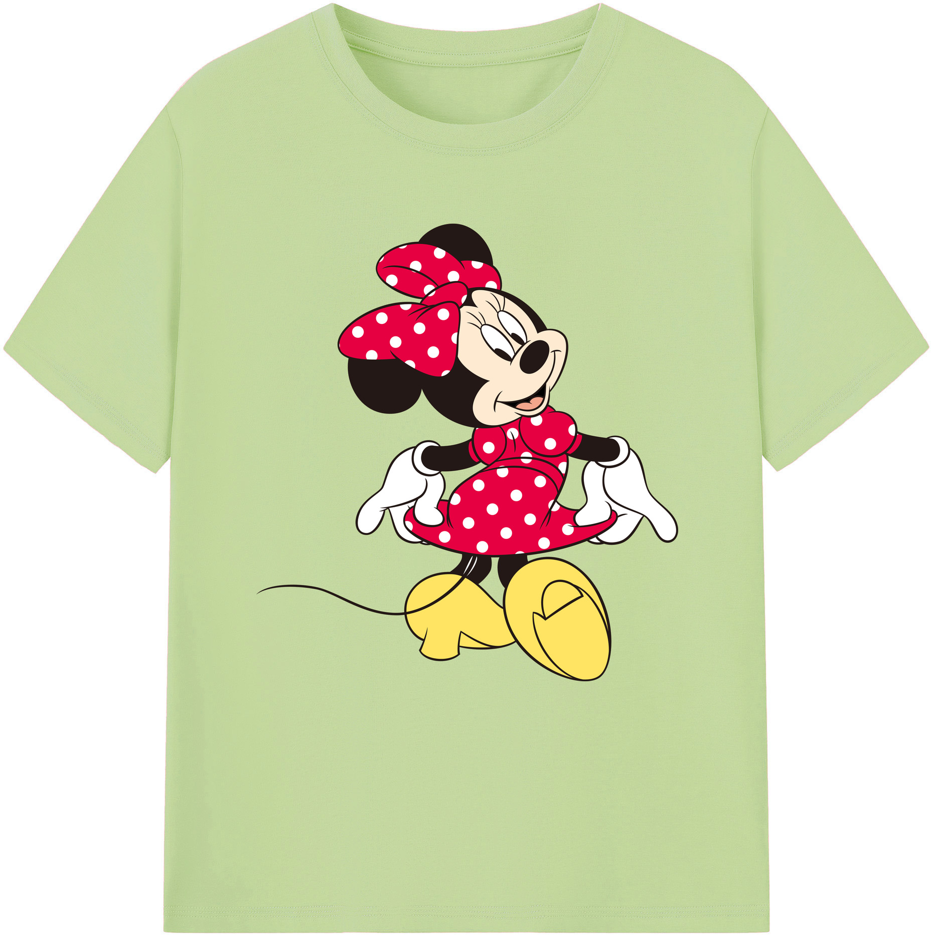 （画像用） ミッキーマウス Mickey Mouse 綿100％半袖Tシャツ（フロントプリント）